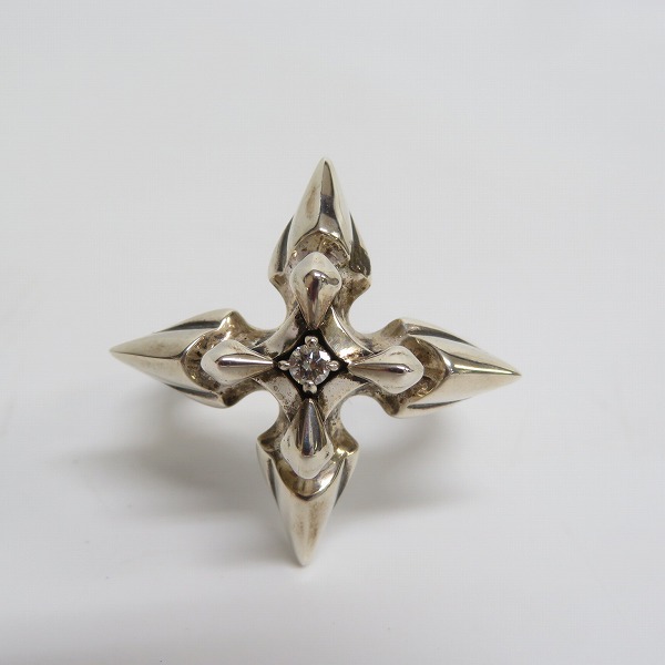 実際に弊社で買取させて頂いた【ギャラ付】Bloody Mary/ブラッディマリー 10th 2009クリスマス SILVER/ダイヤ VEGA クロスリング/20号の画像 1枚目