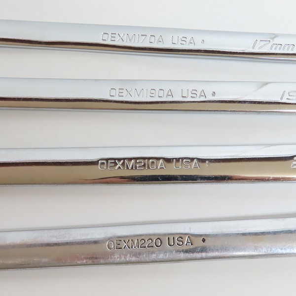 実際に弊社で買取させて頂いたSnap-on/スナップオン コンビネーションレンチ OEXM170A/190A/210A/220/230B/240B/270B/320B 8点セットの画像 2枚目