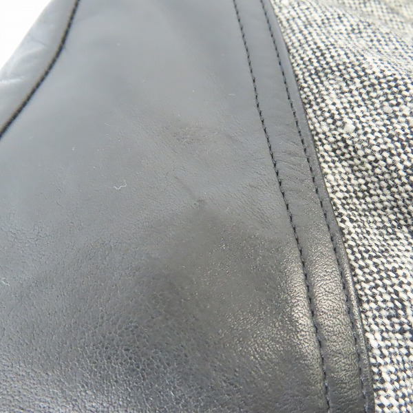 実際に弊社で買取させて頂いたPS Paul Smith/ピーエス ポールスミス レザー切替 ウールジップブルゾン Lの画像 7枚目