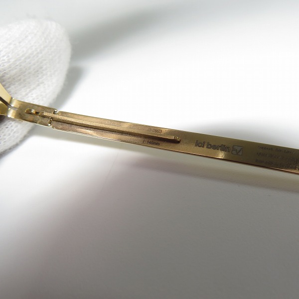 実際に弊社で買取させて頂いたic! berlin/アイシーベルリン brubu ウェリントン サングラス/アイウェアの画像 7枚目