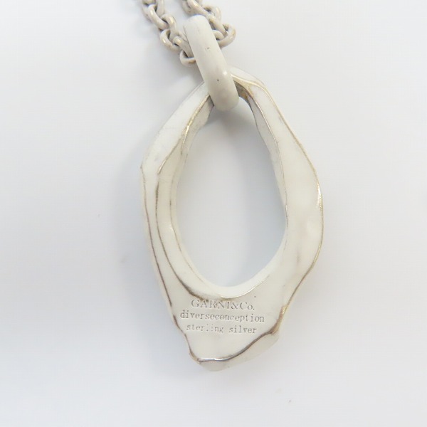 実際に弊社で買取させて頂いたGARNI/ガルニ Crockery ring pendants クロッケリー リング ペンダント ネックレスチェーン ホワイト の画像 1枚目