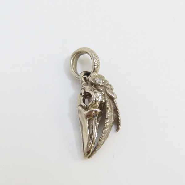 実際に弊社で買取させて頂いたBloodyMary/ブラッディマリー K18WG 八咫烏L フェザー スカルモチーフペンダントの画像 1枚目