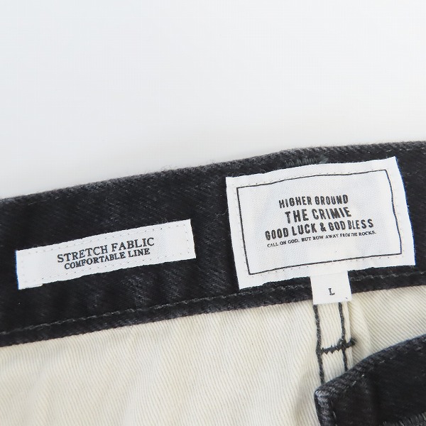 実際に弊社で買取させて頂いたTHE CRIMIE/クライミー STRETCH FABLIC ブラックデニムパンツ C1H1-CXBA-P201/Lの画像 2枚目