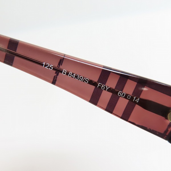 実際に弊社で買取させて頂いたBURBERRY by SAFILO/バーバリー サングラス/アイウェア B 8439/S の画像 7枚目