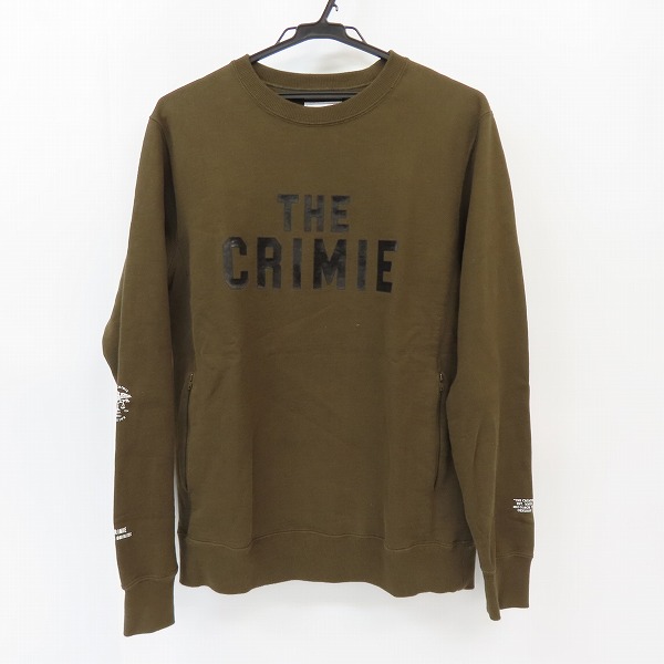 実際に弊社で買取させて頂いたTHE CRIMIE/クライミー ロゴスウェット カーキ CR01-01K5-CL65/L