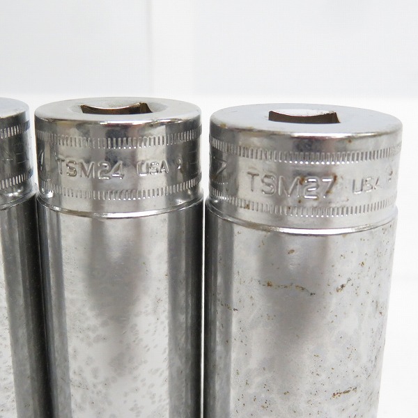 実際に弊社で買取させて頂いたSnap-on/スナップオン フランクドライブ 1/2インチ ディープソケット TSM21/22/23/24/27 5点セットの画像 4枚目