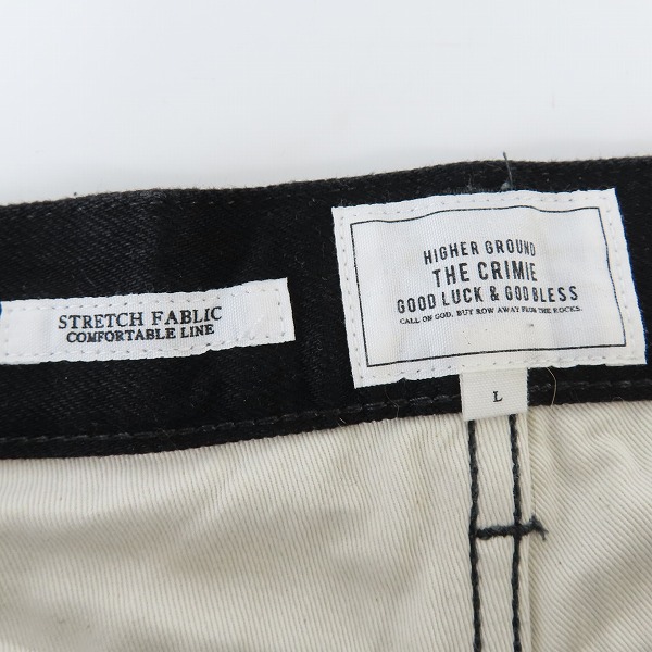 実際に弊社で買取させて頂いたCRIMIE/クライミー ストレッチファブリック ブラックデニムパンツ/Lの画像 2枚目