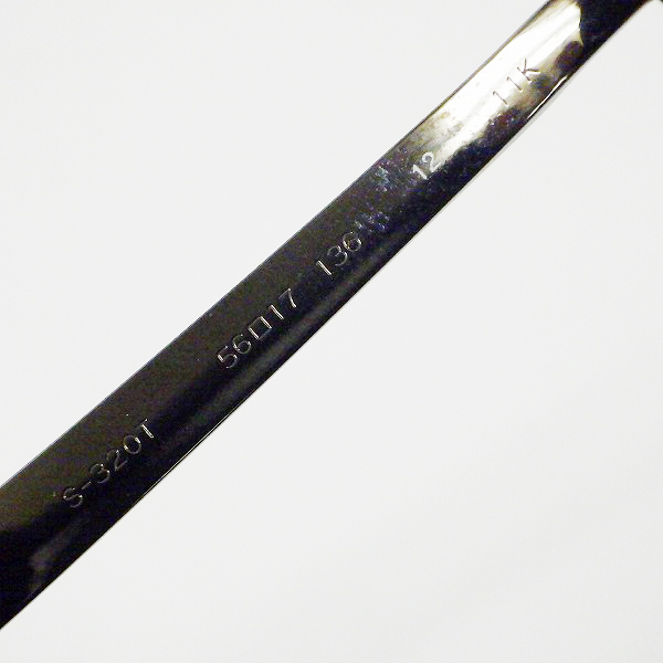 実際に弊社で買取させて頂いた999.9/フォーナインズ ハーフリム TITANIUM メガネフレーム 眼鏡/アイウェア S-320Tの画像 6枚目