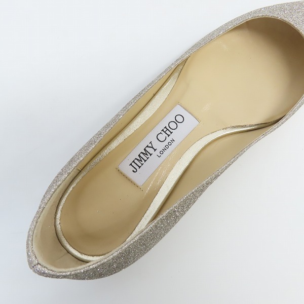 実際に弊社で買取させて頂いたJIMMY CHOO/ジミーチュウ ラメパンプス/34の画像 4枚目