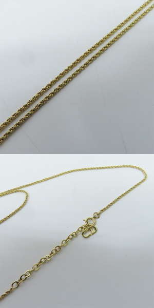 実際に弊社で買取させて頂いたChristian Dior/クリスチャンディオール ネックレス イヤリング ゴールド 3点セットの画像 3枚目