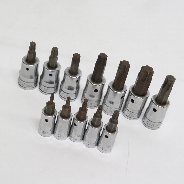実際に弊社で買取させて頂いたSnap-on/スナップオン トルクスソケット TTX8/10/15A/20B/25C/FTX27A/30A/40A/45A/50C/500/55 12点セット