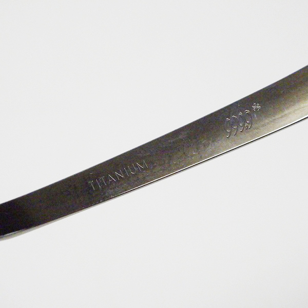 実際に弊社で買取させて頂いた999.9/フォーナインズ ハーフリム TITANIUM メガネフレーム 眼鏡/アイウェア S-320Tの画像 5枚目