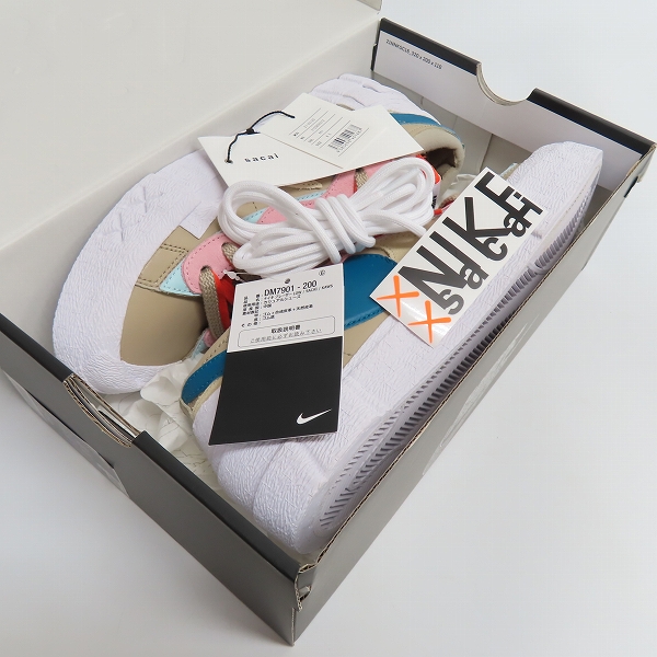 実際に弊社で買取させて頂いた【未使用】NIKE×SACAI×KAWS/ナイキ×サカイ×カウズ BLAZER LOW REED/ブレーザーロー リード DM7901-200/26.5の画像 7枚目