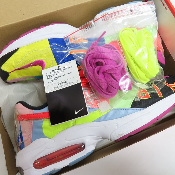 実際に弊社で買取させて頂いたNIKE×ATMOS/ナイキ×アトモス AIR MAX2 LIGHT MULTI COLOR/スクエア ライト マルチカラー BV7406-001/28.5の画像 8枚目