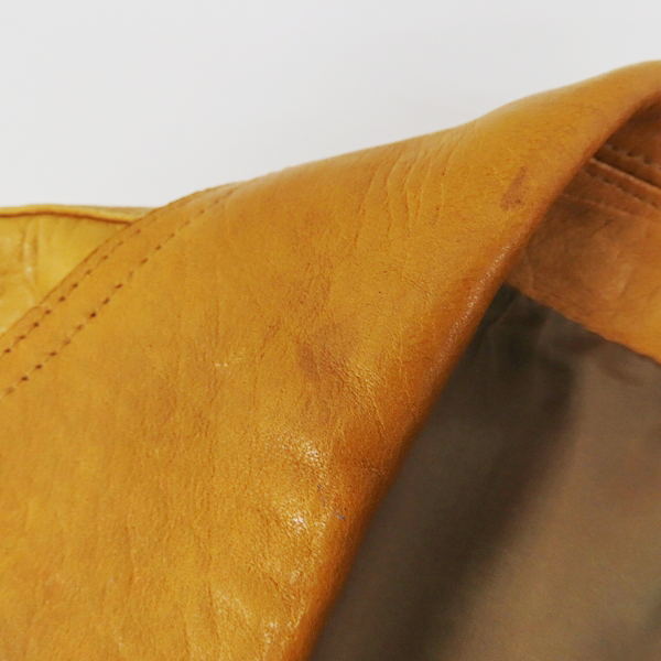 実際に弊社で買取させて頂いたHUGO BOSS/ヒューゴボス  ラム レザー2Bジャケット/ブラウン系/52の画像 8枚目