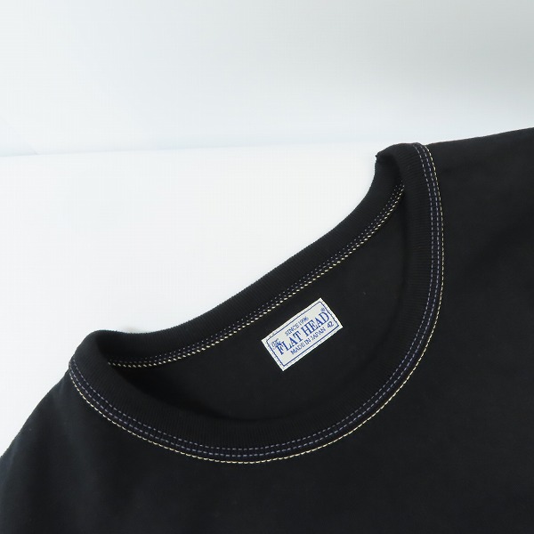 実際に弊社で買取させて頂いたFLAT HEAD/フラットヘッド ロゴプリント ロンT/カットソー /42の画像 4枚目