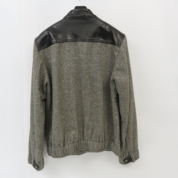 実際に弊社で買取させて頂いたPS Paul Smith/ピーエス ポールスミス レザー切替 ウールジップブルゾン Lの画像 1枚目
