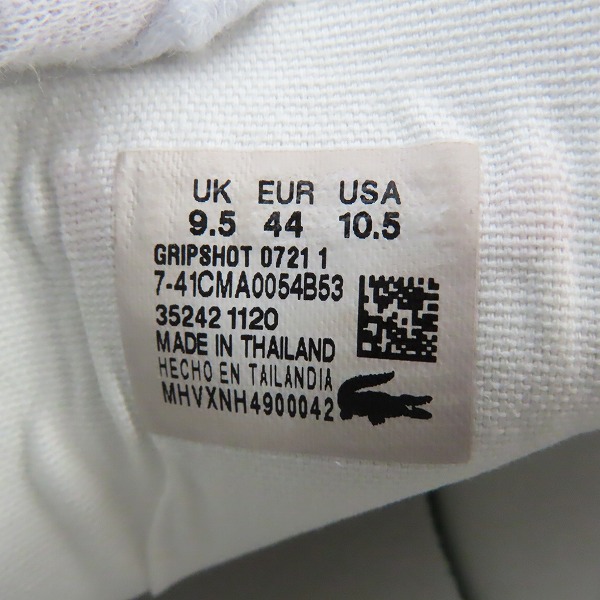 実際に弊社で買取させて頂いたLACOSTE/ラコステ GRIPSHOT スニーカー CM00541/UK9.5の画像 5枚目
