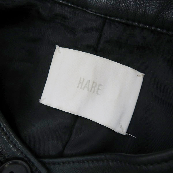 実際に弊社で買取させて頂いたHARE/ハレ フェイクレザー ブルゾン ジャケット HAL07084AD/Fの画像 2枚目