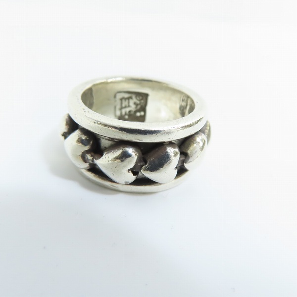 実際に弊社で買取させて頂いたLEATHERS AND TREASURES/レザーアンドトレジャース リボルビング ハートリング/15号の画像 1枚目