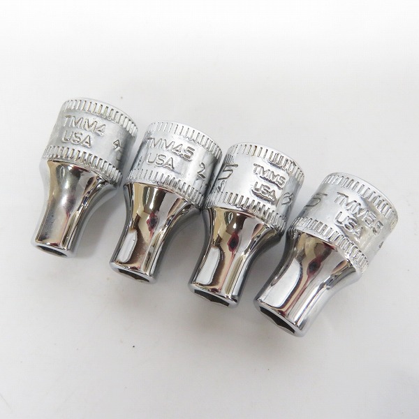 実際に弊社で買取させて頂いたSnap-on/スナップオン フランクドライブ 1/4インチ シャロー ソケットTMM4/4.5/5/5.5/6/7/8/9/10/11/12/13/14/TMMD7 14点セットの画像 1枚目