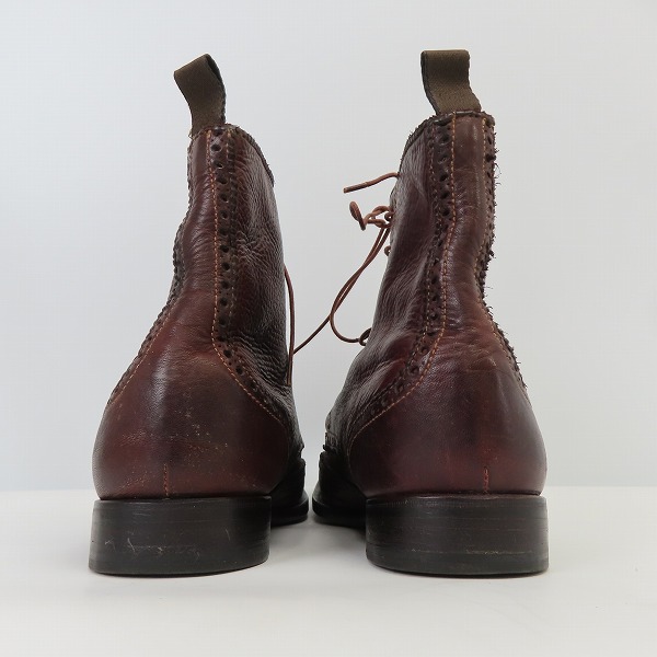 実際に弊社で買取させて頂いたPaul Smith/ポールスミス レースアップ レザー カントリーブーツ/7の画像 1枚目