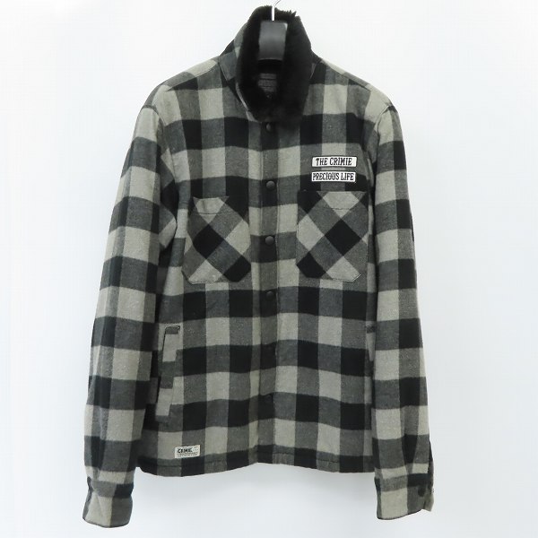 実際に弊社で買取させて頂いたCRIMIE/クライミー 内ボア チェック シャツジャケット/ブルゾン/M