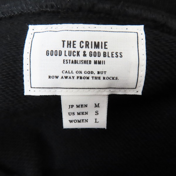 実際に弊社で買取させて頂いたTHE CRIMIE/クライミー ジップアップパーカー CR1-02L5-CL58/Mの画像 2枚目