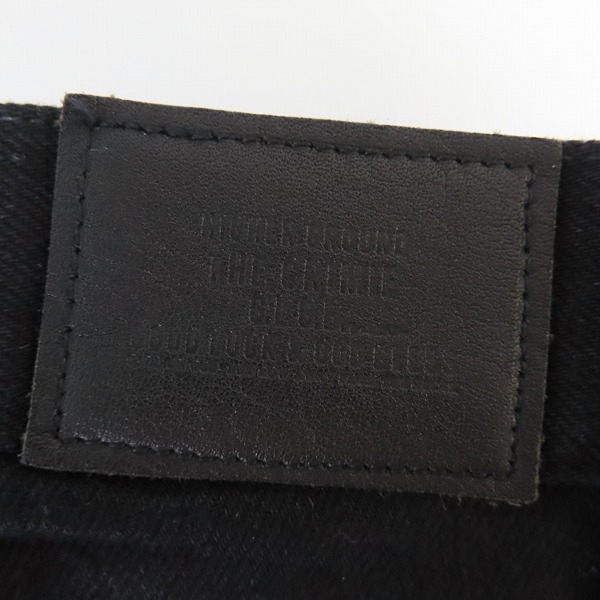 実際に弊社で買取させて頂いたCRIMIE/クライミー ストレッチファブリック ブラックデニムパンツ/Lの画像 6枚目