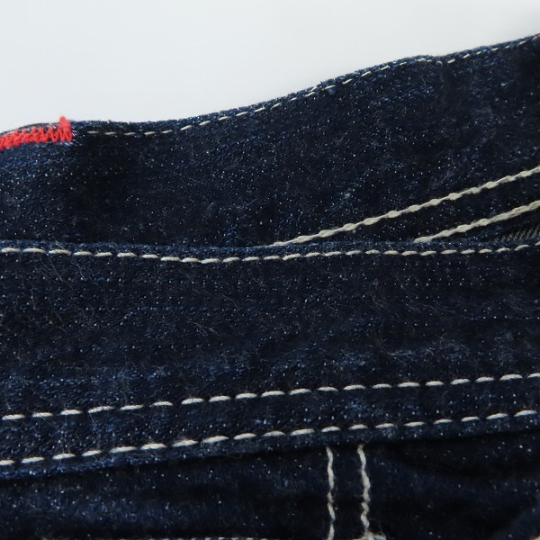 実際に弊社で買取させて頂いたTHE FLAT HEAD/フラットヘッド ヒッコリーストライプ 切返し ダブルニーペインターパンツ PN-10W/32の画像 6枚目