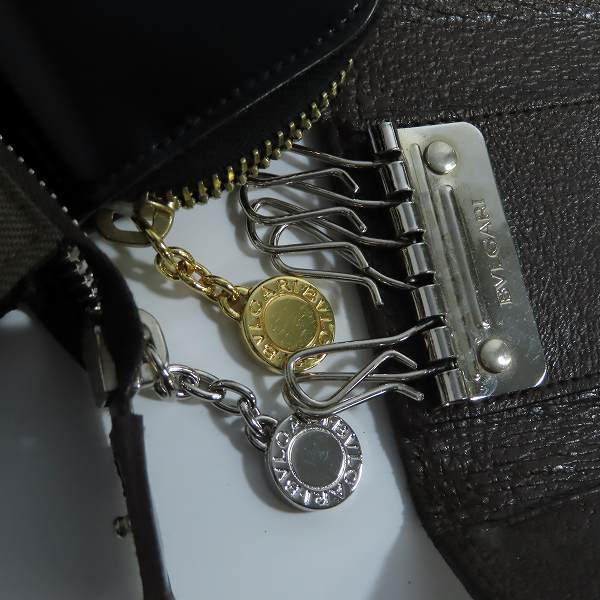実際に弊社で買取させて頂いたBVLGARI/ブルガリ ミニポーチ/6連キーケース/キーリング付きコインケース 3点セットの画像 7枚目