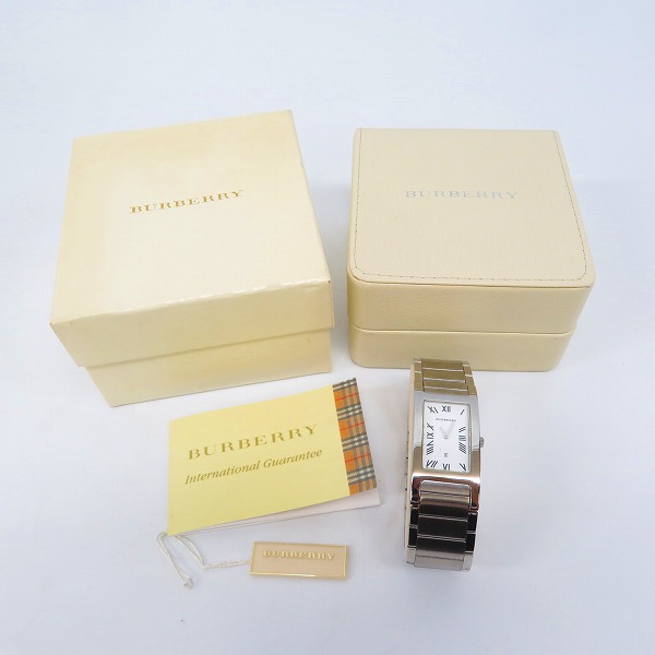 実際に弊社で買取させて頂いたBURBERRY/バーバリー スクエア クオーツ 腕時計 14000G【動作未確認】の画像 7枚目