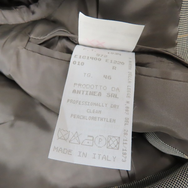 実際に弊社で買取させて頂いた【未使用】GIORGIO ARMANI/ジョルジオアルマーニ 3B サマージャケット E1G1400 46の画像 3枚目