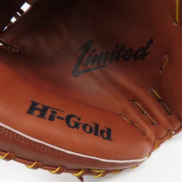実際に弊社で買取させて頂いたHI-GOLD/ハイゴールド 限定品 Professionals PLAYER 硬式 キャッチャーミットの画像 3枚目