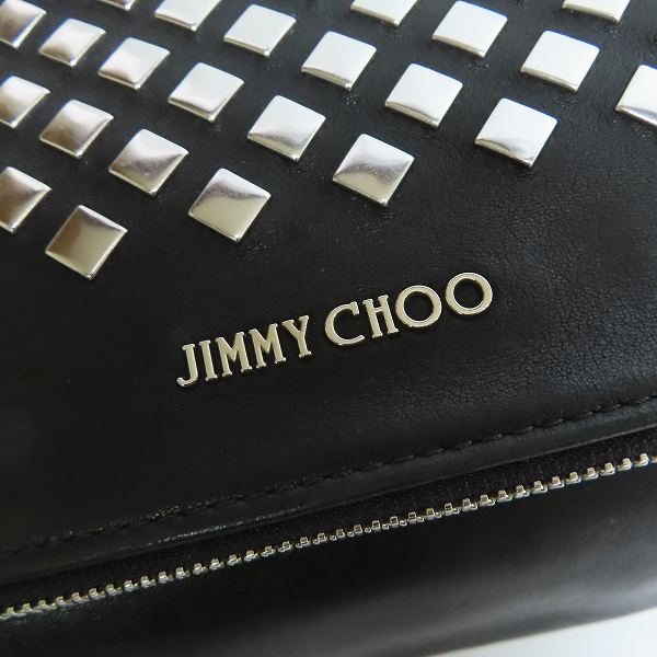 実際に弊社で買取させて頂いたJIMMY CHOO/ジミーチュウ スタッズ クラッチバッグ の画像 6枚目