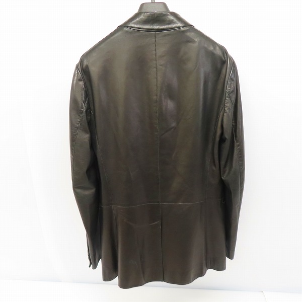 実際に弊社で買取させて頂いた【JPタグ】GIORGIO ARMANI/ジョルジオアルマーニ ラムレザー ジャケット/BORGO 21 SPA/46の画像 1枚目