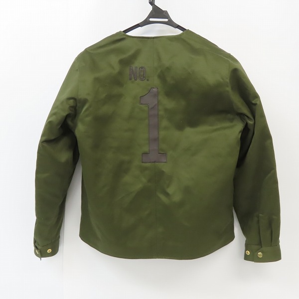 実際に弊社で買取させて頂いたCALEE/キャリー ノーカラー ジャケット レザーパッチ /Lの画像 1枚目