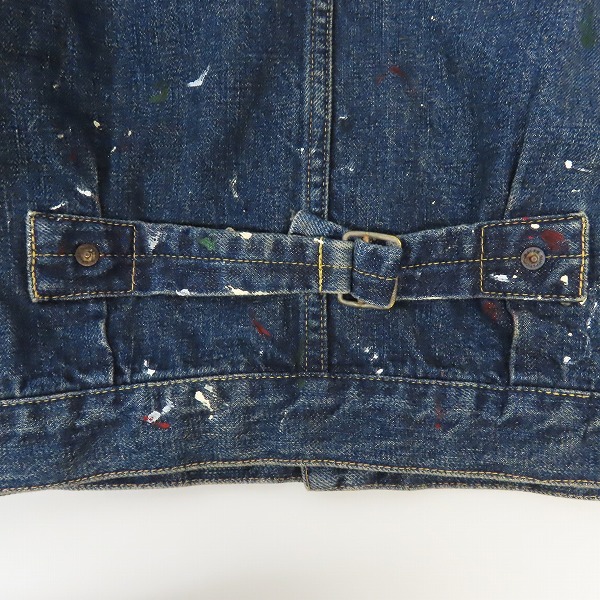 実際に弊社で買取させて頂いたCALEE/キャリー 1ST ノーカラー デニムジャケット CL-20SS031/Lの画像 3枚目