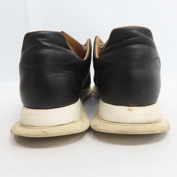 実際に弊社で買取させて頂いたRick Owens/リックオウエンス Oblique Lace Up Runner レザースニーカー RU18F1810/42の画像 1枚目