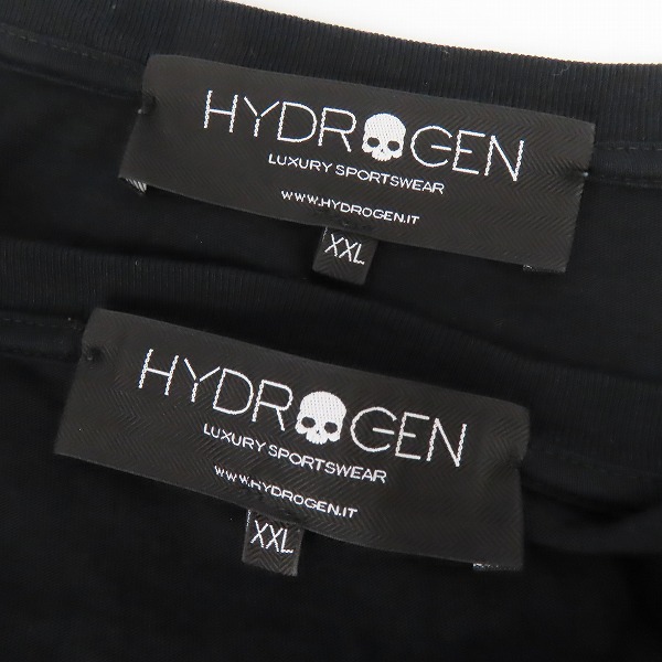 実際に弊社で買取させて頂いたHYDROGEN/ハイドロゲン Tシャツ/ロンT ラインストーン/スタッズ 稲妻デザイン/XXL/2点セットの画像 2枚目