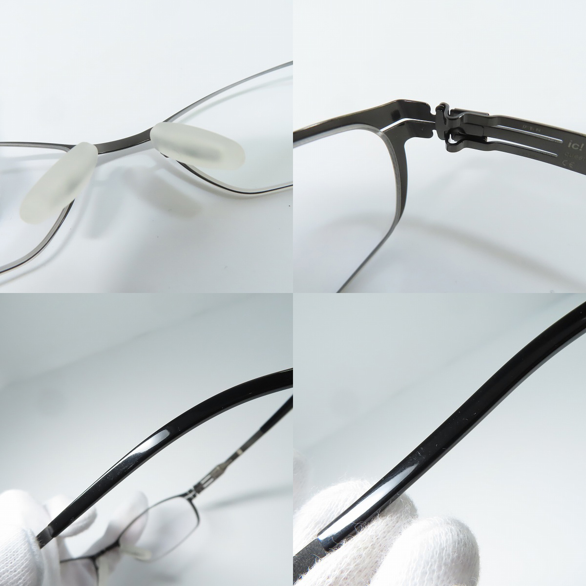 実際に弊社で買取させて頂いたic! berlin/アイシーベルリン HEIDELBEERE/ハイデルベーレ メガネフレーム/アイウェア M5104023801007frの画像 6枚目