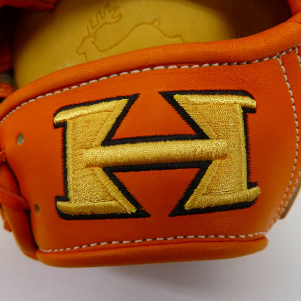 実際に弊社で買取させて頂いたHI-GOLD/ハイゴールド 技極プロシリーズ 硬式 内野手用 グラブ/グローブ/PRG-2115の画像 5枚目