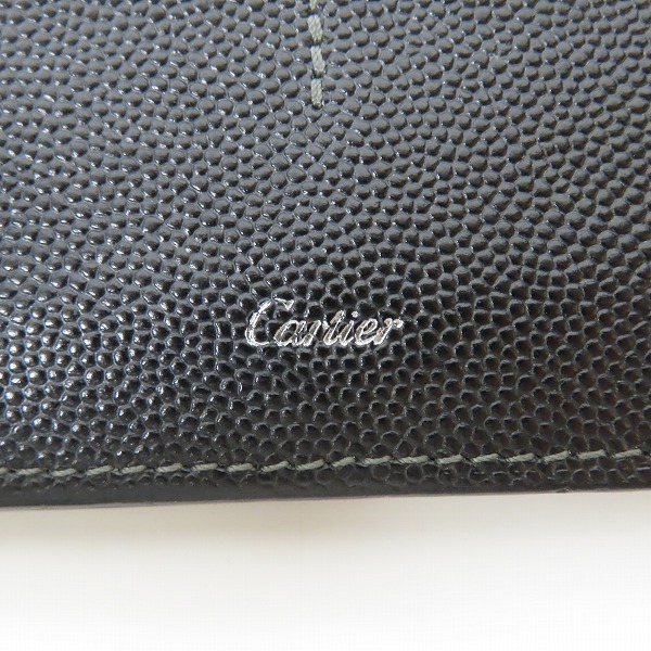 実際に弊社で買取させて頂いたCartier/カルティエ  サントス ドゥ カルティエ レザー 二つ折り長財布の画像 6枚目