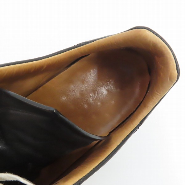 実際に弊社で買取させて頂いたRick Owens/リックオウエンス Oblique Lace Up Runner レザースニーカー RU18F1810/42の画像 4枚目