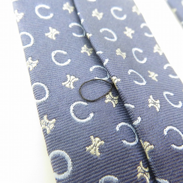 実際に弊社で買取させて頂いたCELINE/セリーヌ Cマカダム 総柄 ネクタイの画像 7枚目