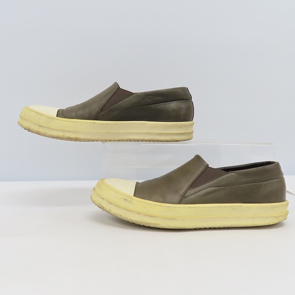 実際に弊社で買取させて頂いたRick Owens/リックオウエンス レザースリッポン/43の画像 3枚目