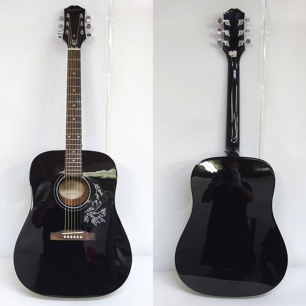 実際に弊社で買取させて頂いた★【美品】Epiphone/エピフォン Starling EB(Ebony) アコースティックギター/アコギ ソフトケース付の画像 1枚目