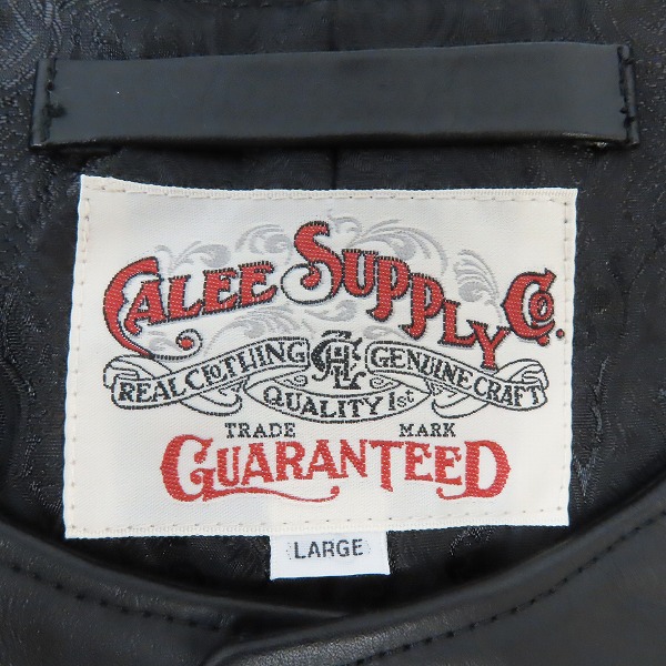 実際に弊社で買取させて頂いたCALEE /キャリー 牛革/カウレザー ベスト /Lの画像 2枚目