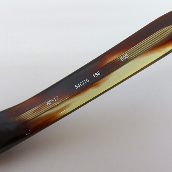 実際に弊社で買取させて頂いた999.9/フォーナインズ ウェリントン/スクエア 眼鏡フレーム/メガネフレーム NP-17の画像 6枚目