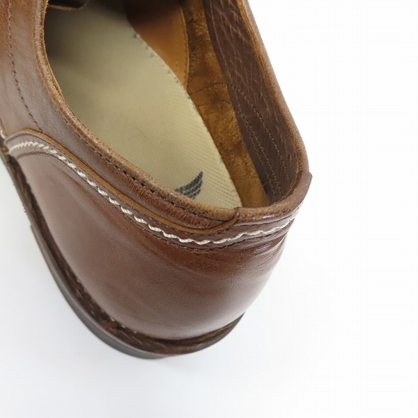 実際に弊社で買取させて頂いたTHE FLAT HEAD/フラットヘッド 馬革/ホースハイド レザー ローカット ブーツ ブラウン SLB-01 /26.5の画像 5枚目